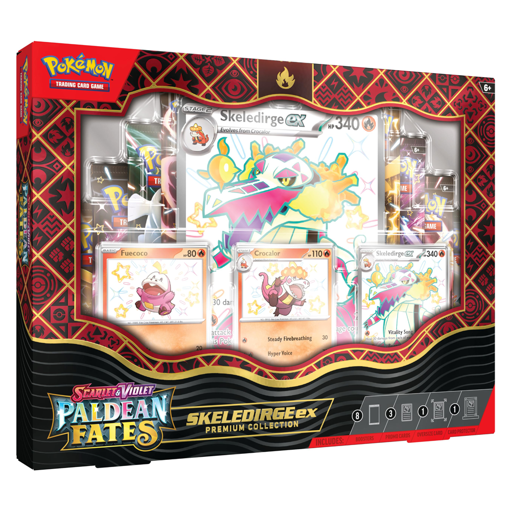 scarlet & violet – paldean fates skeledirge ex premium collection