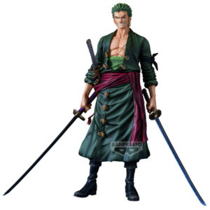 figura roronoa zoro premium the metallic one piece 30cm (cópia)