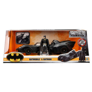 figura batman + coche batmovil metal dc comics