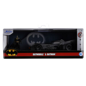 figura batman + carro batmóvel 1989 metal dc comics